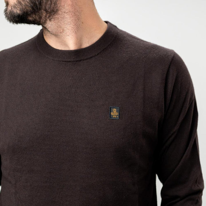 Refrigiwear Bennet Pullover Maglione Caffè Uomo