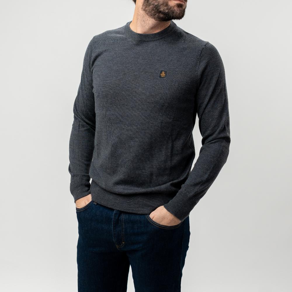 Refrigiwear Bennet Pullover Maglione Grigio Melange Uomo