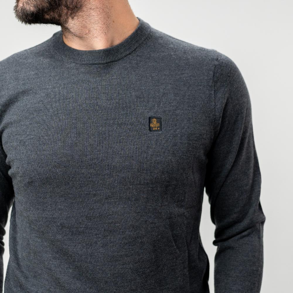 Refrigiwear Bennet Pullover Maglione Grigio Melange Uomo