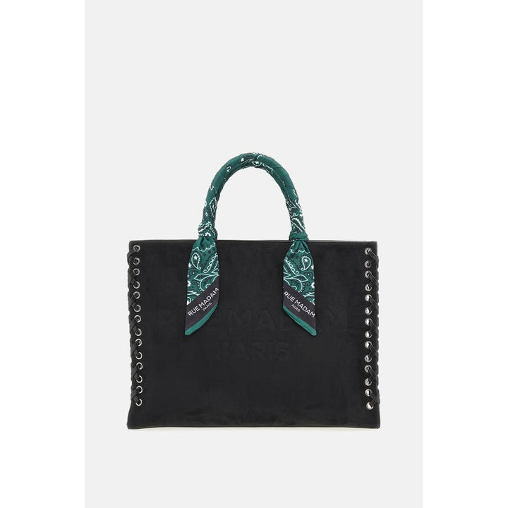 Rue Madam Paris Apache Tote Suede Black Donna
