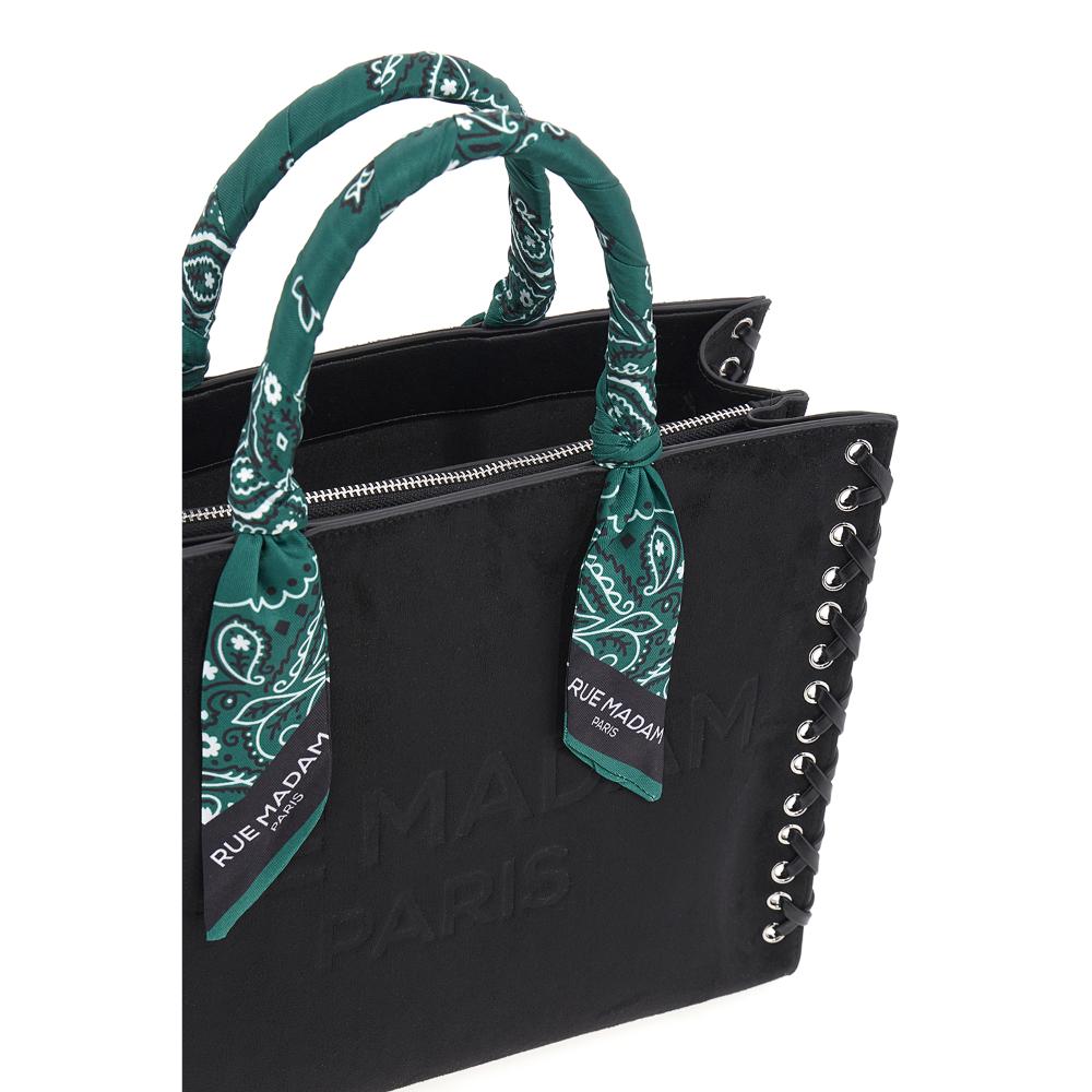 Rue Madam Paris Apache Tote Suede Black Donna