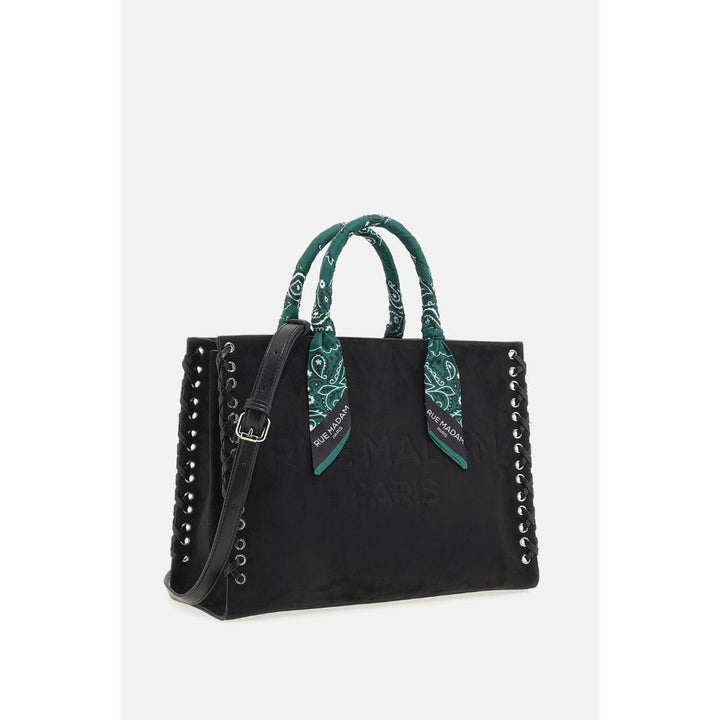 Rue Madam Paris Apache Tote Suede Black Donna