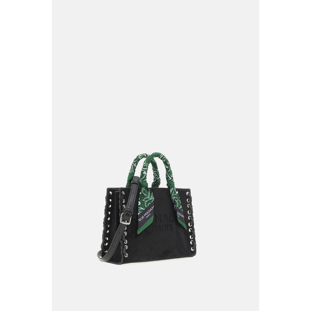 Rue Madam Paris Apache Mini Tote Suede Black Donna