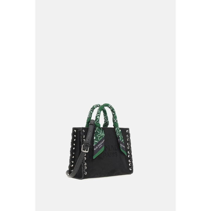 Rue Madam Paris Apache Mini Tote Suede Black Donna