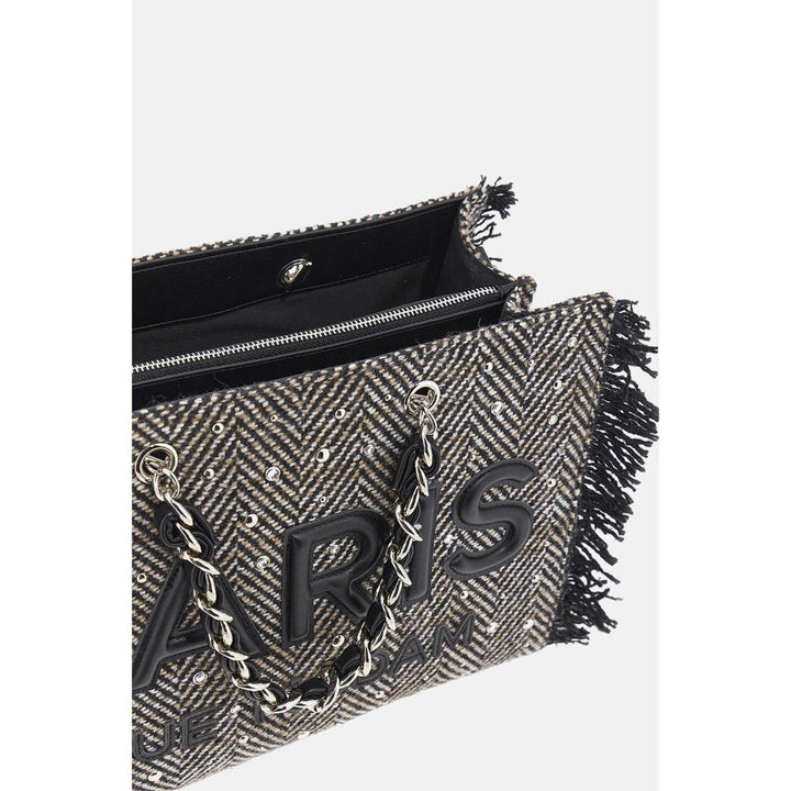 Rue Madam Paris Harris Tote Tweed Black Donna