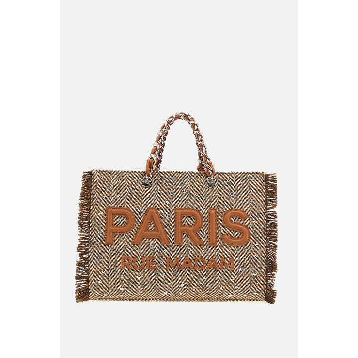 Rue Madam Paris Harris Tote Tweed Cognac Donna