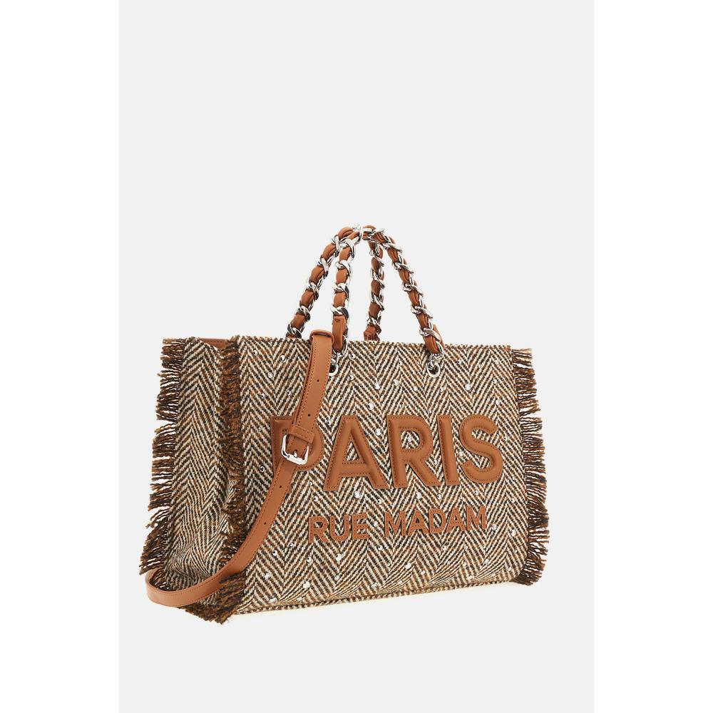 Rue Madam Paris Harris Tote Tweed Cognac Donna