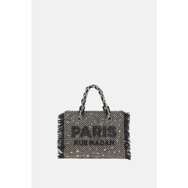 Rue Madam Paris Harris Mini Tote Tweed Black Donna