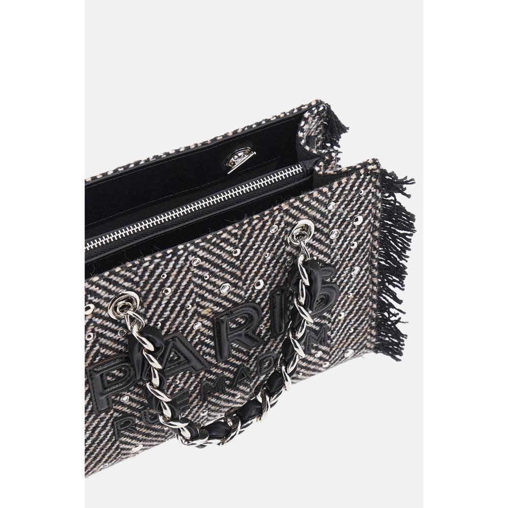 Rue Madam Paris Harris Mini Tote Tweed Black Donna