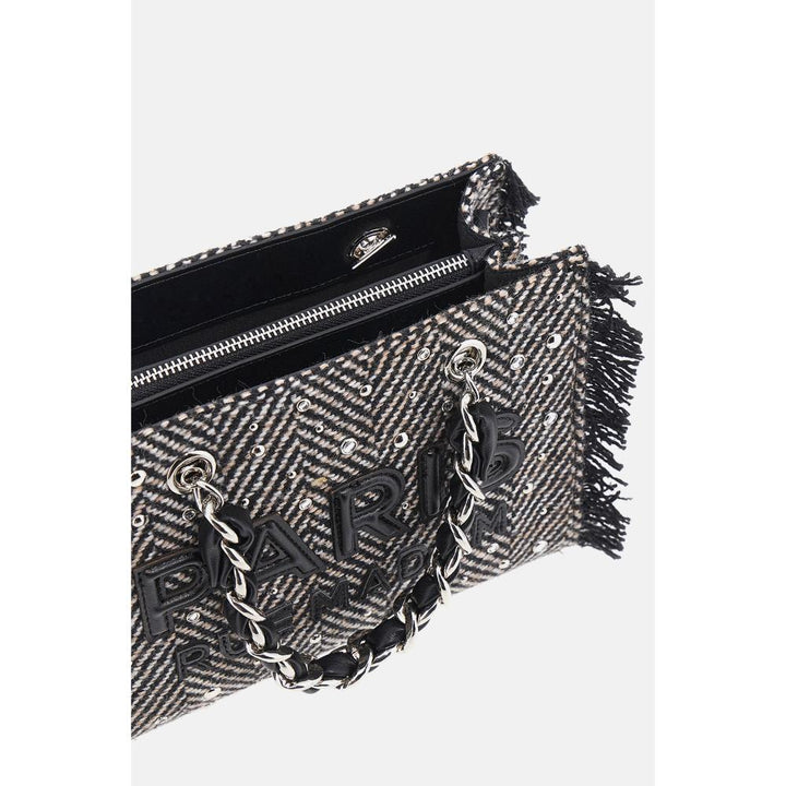 Rue Madam Paris Harris Mini Tote Tweed Black Donna