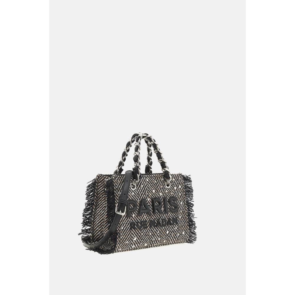 Rue Madam Paris Harris Mini Tote Tweed Black Donna