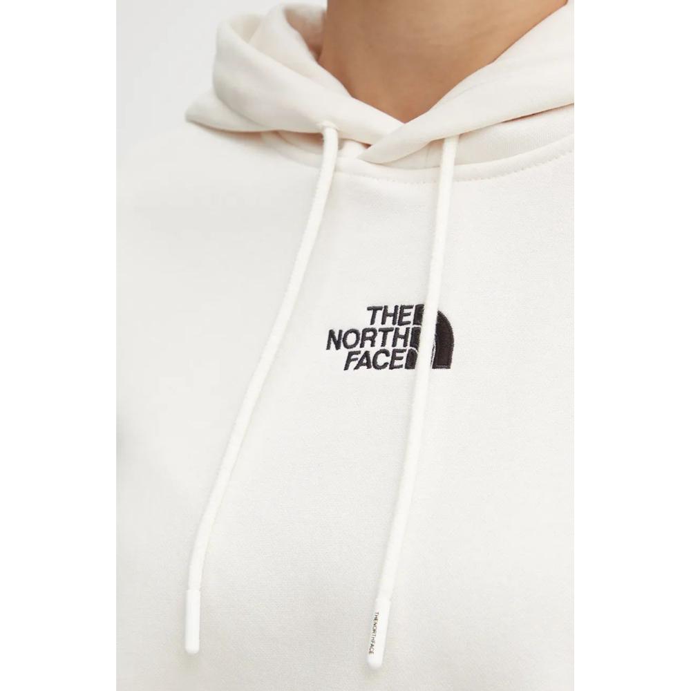 The North Face Felpa Essential Crop Hoodie White Dune