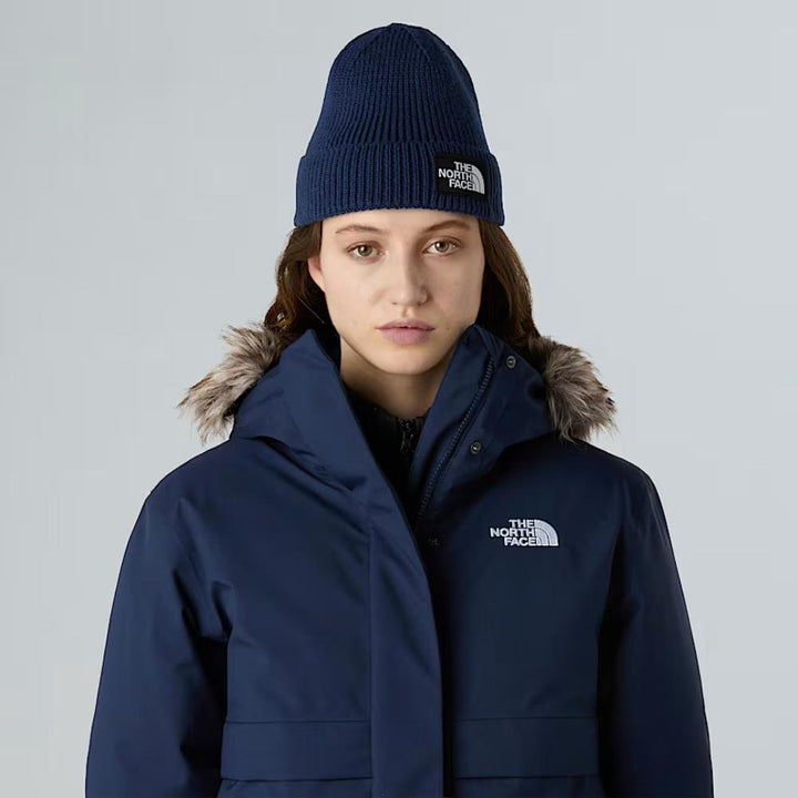 The North Face Berretto Con Risvolto Logo Box Navy