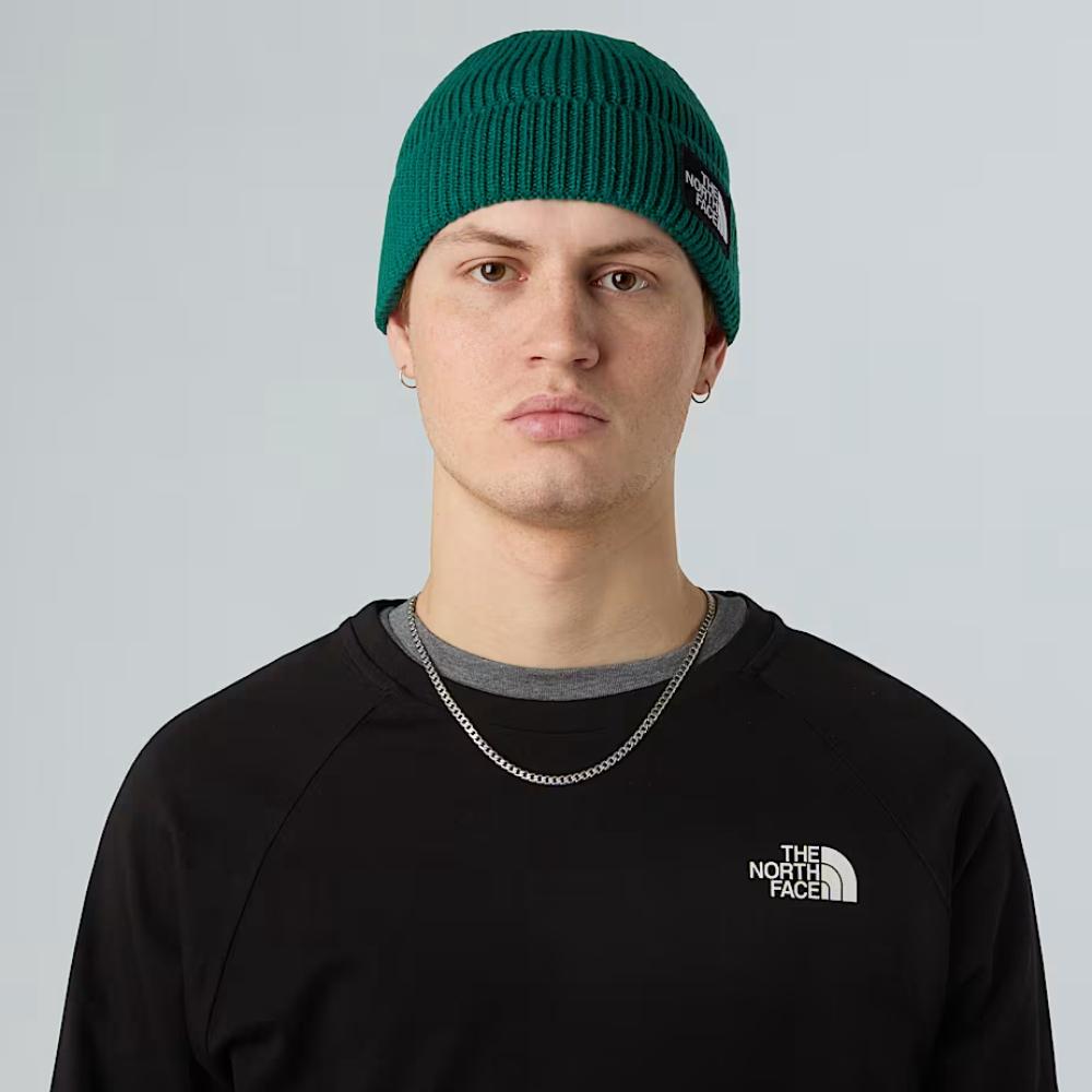 The North Face Berretto Con Risvolto Logo Box Evergreen