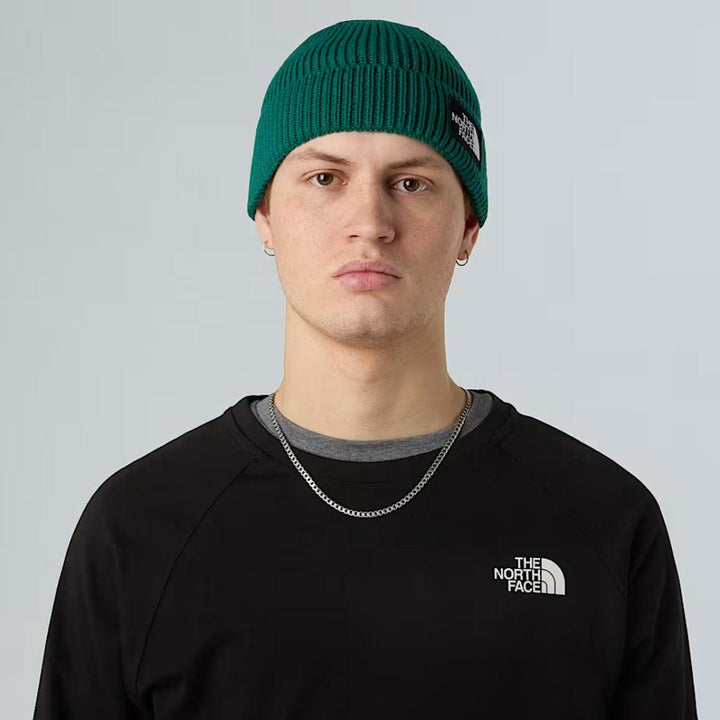 The North Face Berretto Con Risvolto Logo Box Evergreen