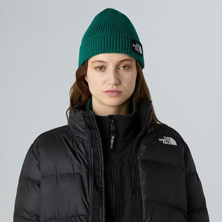 The North Face Berretto Con Risvolto Logo Box Evergreen