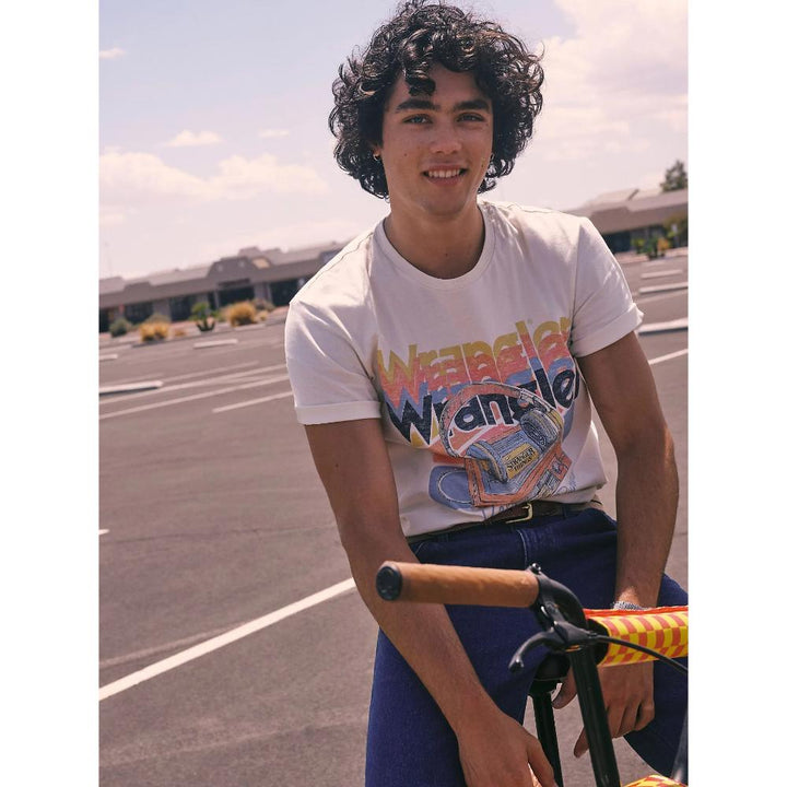 Wrangler X Stranger Things Keep On Runnin Tee Marshmallow