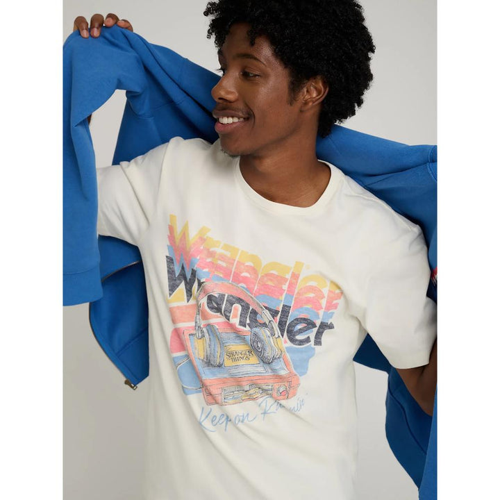 Wrangler X Stranger Things Keep On Runnin Tee Marshmallow