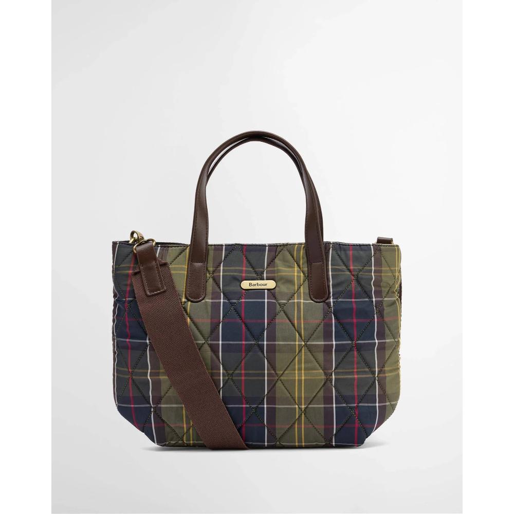Barbour Mini-borsa Tote Trapuntata Classic Tartan Donna