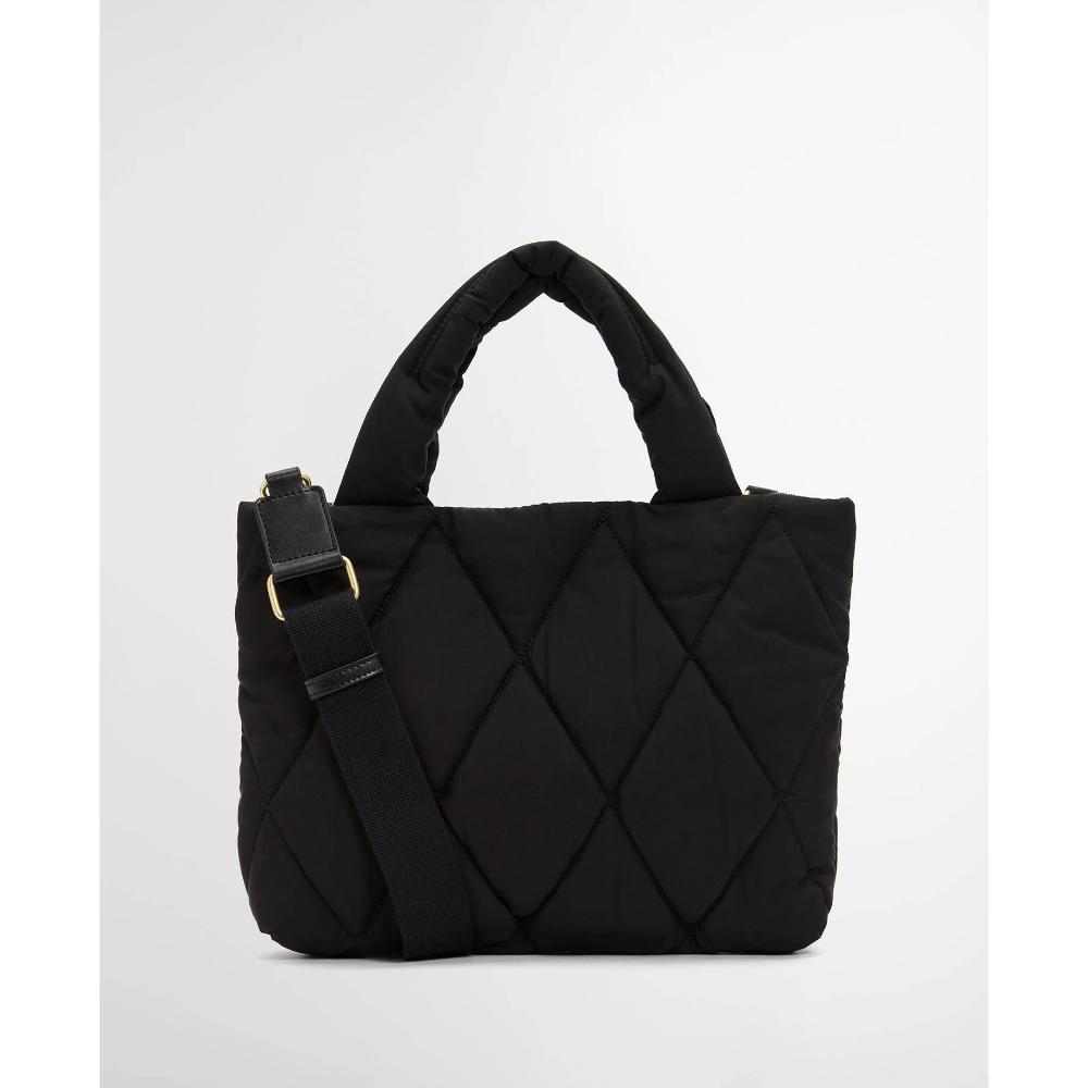 Barbour Mini Borsa Tote Trapuntata Connie Black Donna
