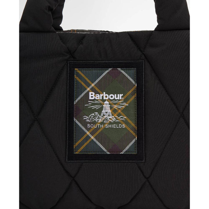 Barbour Mini Borsa Tote Trapuntata Connie Black Donna