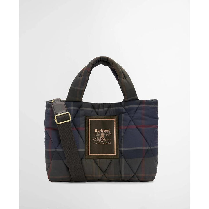 Barbour Mini Borsa Tote Trapuntata Arlene In Tartan Shadow Classic Tartan Donna