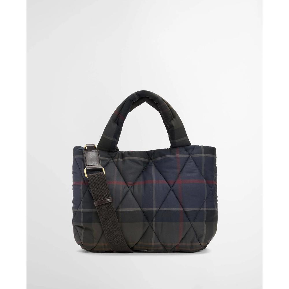 Barbour Mini Borsa Tote Trapuntata Arlene In Tartan Shadow Classic Tartan Donna