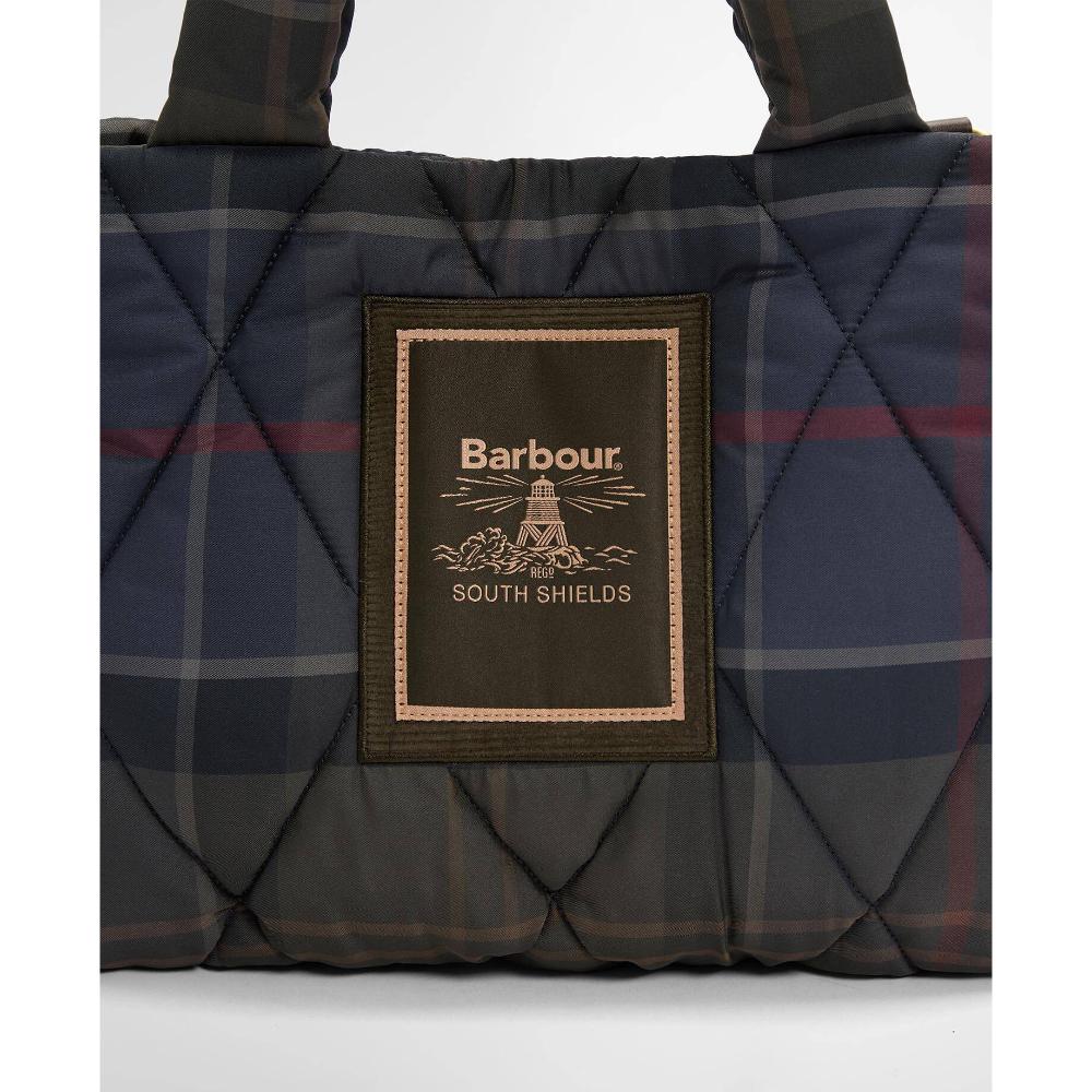 Barbour Mini Borsa Tote Trapuntata Arlene In Tartan Shadow Classic Tartan Donna