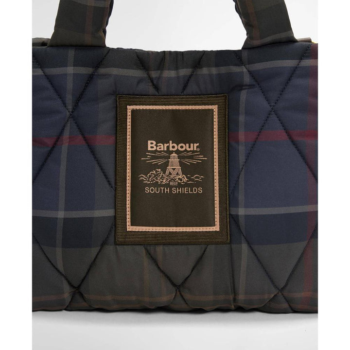 Barbour Mini Borsa Tote Trapuntata Arlene In Tartan Shadow Classic Tartan Donna