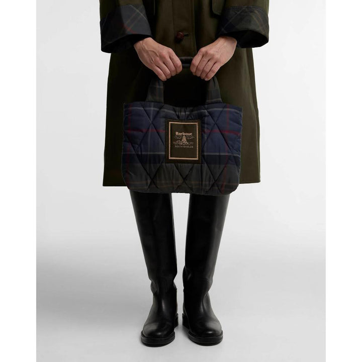 Barbour Mini Borsa Tote Trapuntata Arlene In Tartan Shadow Classic Tartan Donna