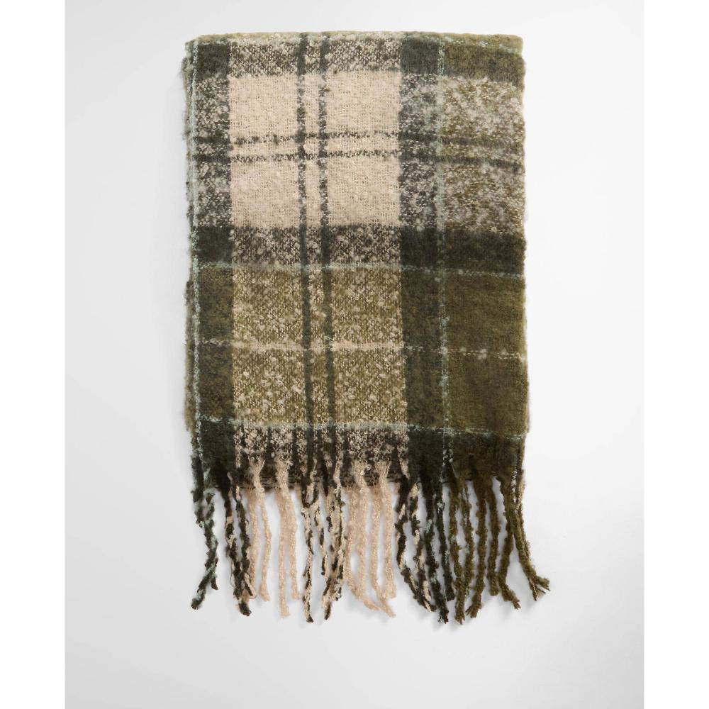 Barbour Set Regalo Berretto e Sciarpa Tartan Saltburn Ancient Loden/Dk Green Donna