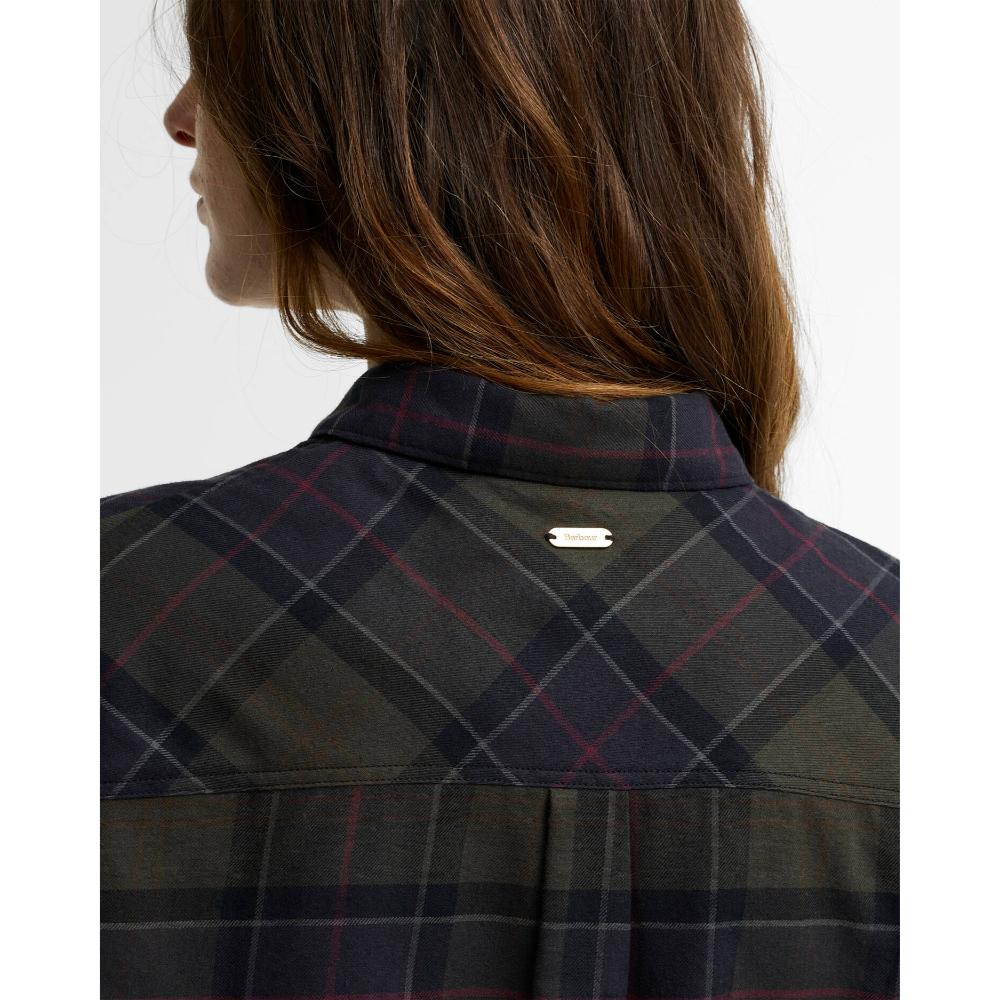 Barbour Camicia con Vestibilità Rilassata Elishaw Shadow Classic Tartan Donna