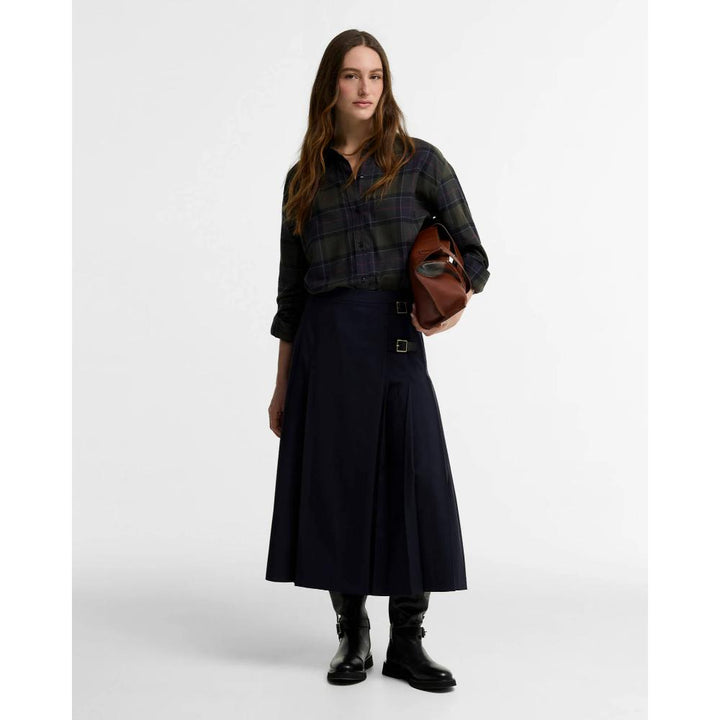 Barbour Camicia con Vestibilità Rilassata Elishaw Shadow Classic Tartan Donna