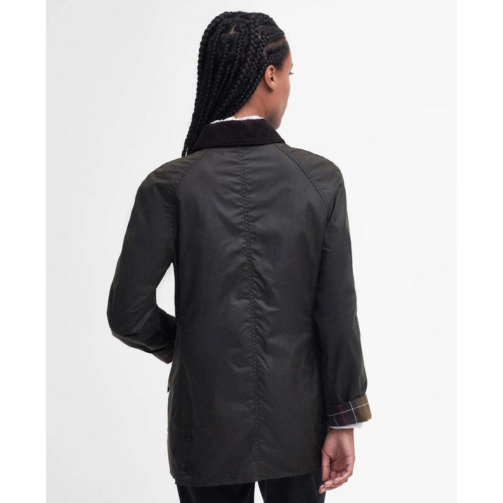 Barbour Giacca Cerata Classica Beadnell Olive Donna