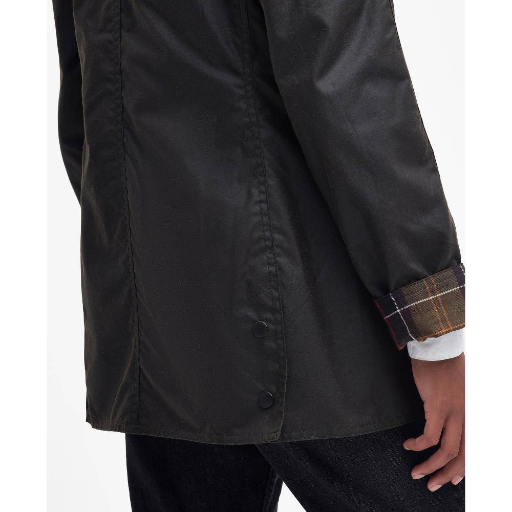 Barbour Giacca Cerata Classica Beadnell Olive Donna