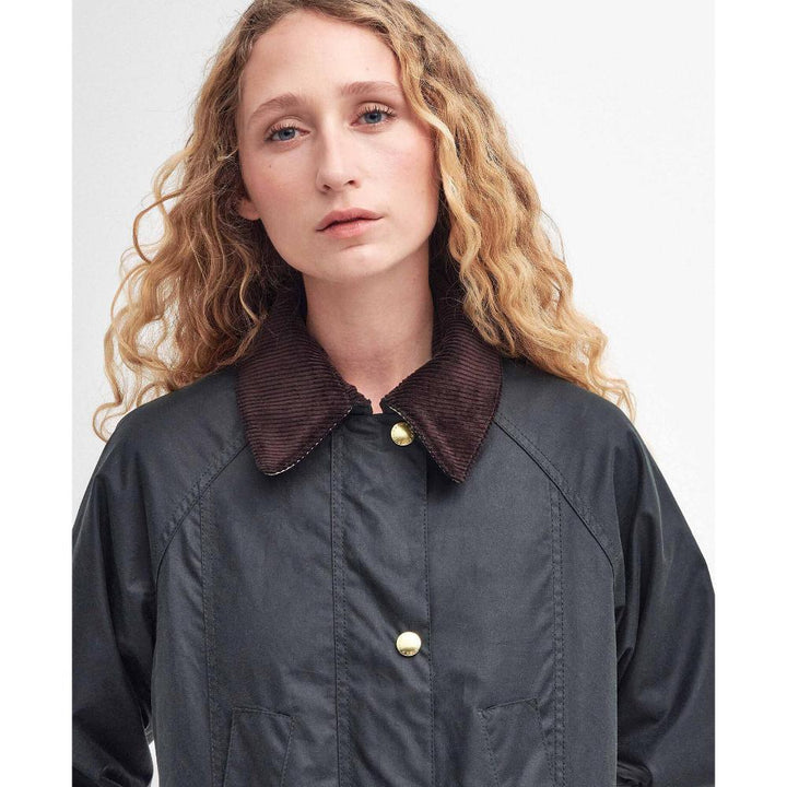 Barbour Giacca Cerata Modern Beadnell Sage Ancient Donna