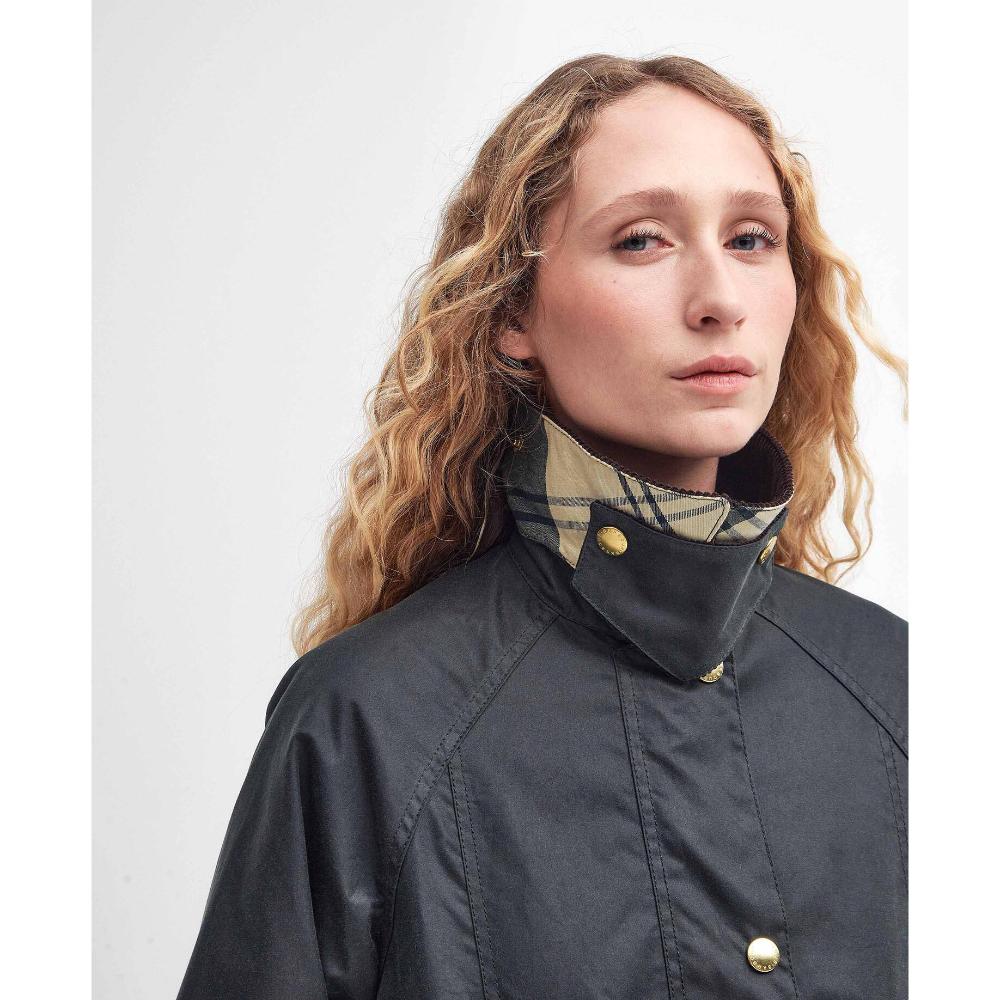 Barbour Giacca Cerata Modern Beadnell Sage Ancient Donna