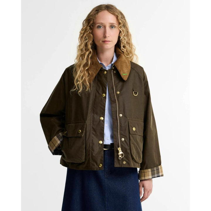 Barbour Giacca Cerata Modern Spey Icons Beech Birchwood Donna