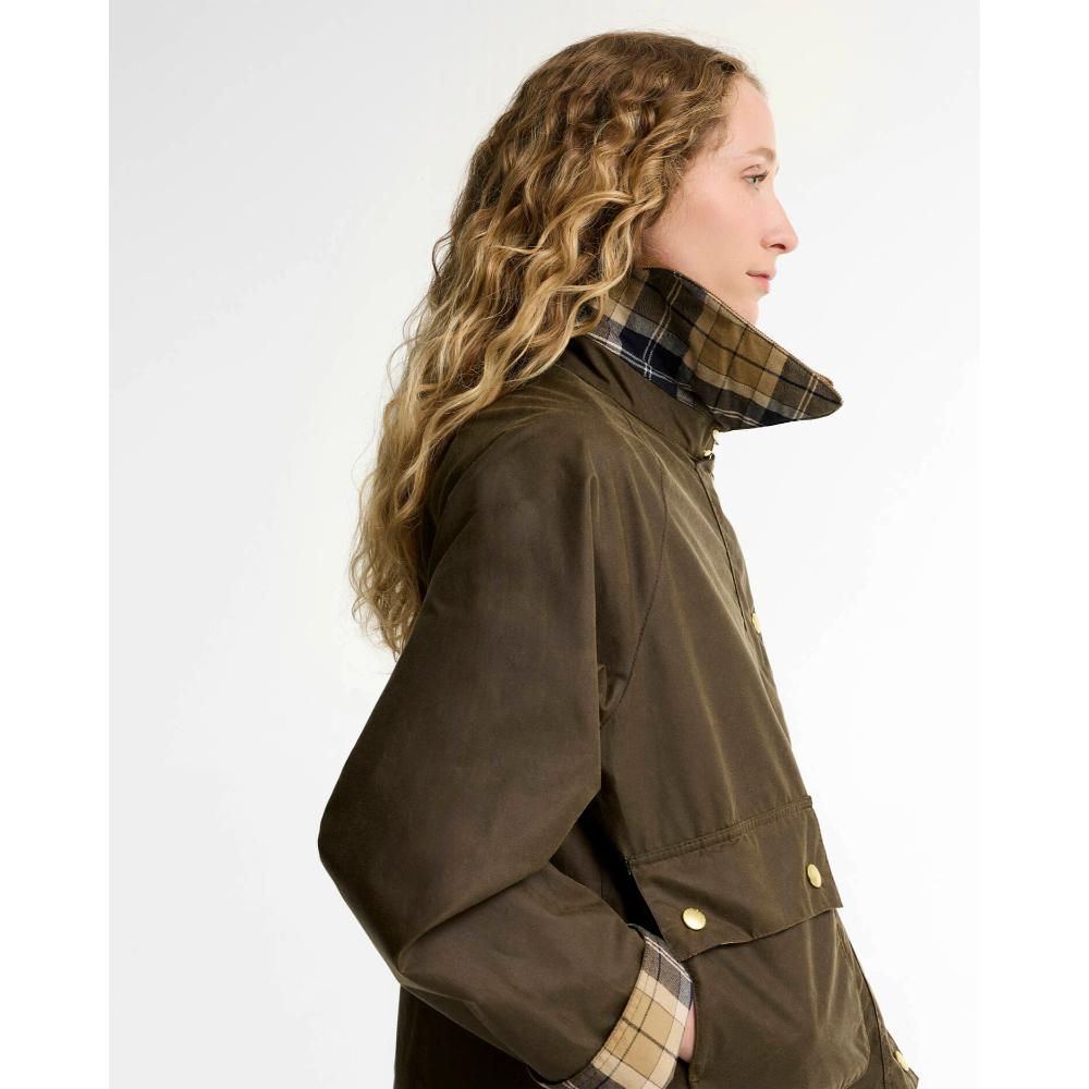 Barbour Giacca Cerata Modern Spey Icons Beech Birchwood Donna