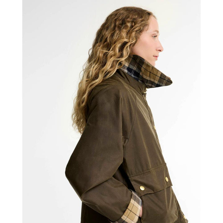 Barbour Giacca Cerata Modern Spey Icons Beech Birchwood Donna