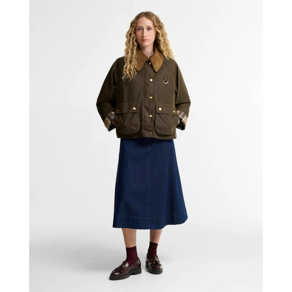 Barbour Giacca Cerata Modern Spey Icons Beech Birchwood Donna