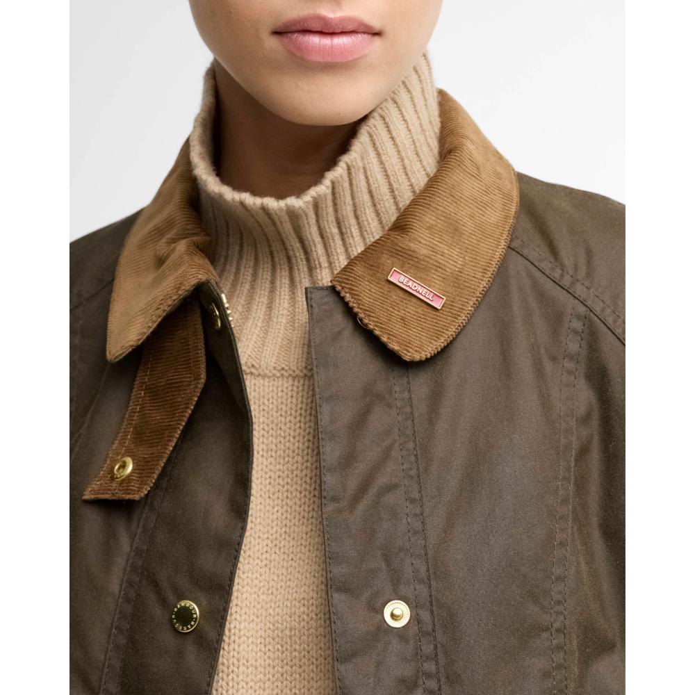 Barbour Giacca Cerata Beadnell Icons Beech Birchwood Donna