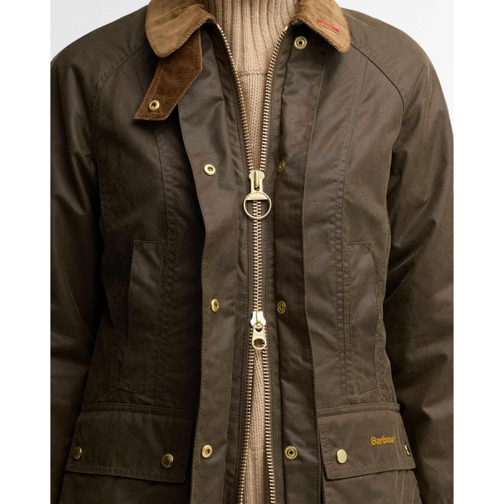 Barbour Giacca Cerata Beadnell Icons Beech Birchwood Donna