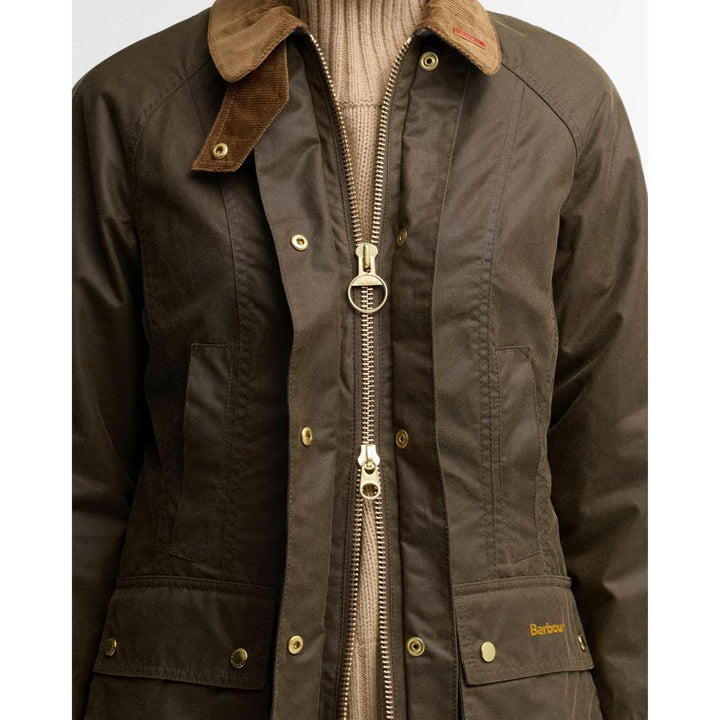 Barbour Giacca Cerata Beadnell Icons Beech Birchwood Donna