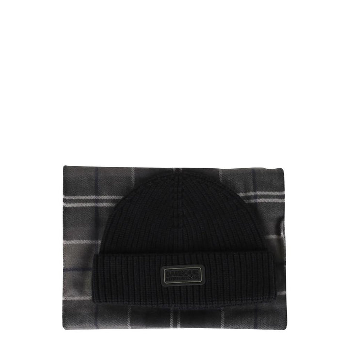 Barbour Weeper Beanie & Scarf Set Black Uomo