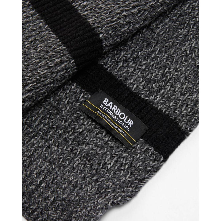 Barbour Boston Beanie & Scarf Gift Set Black Grey Uomo