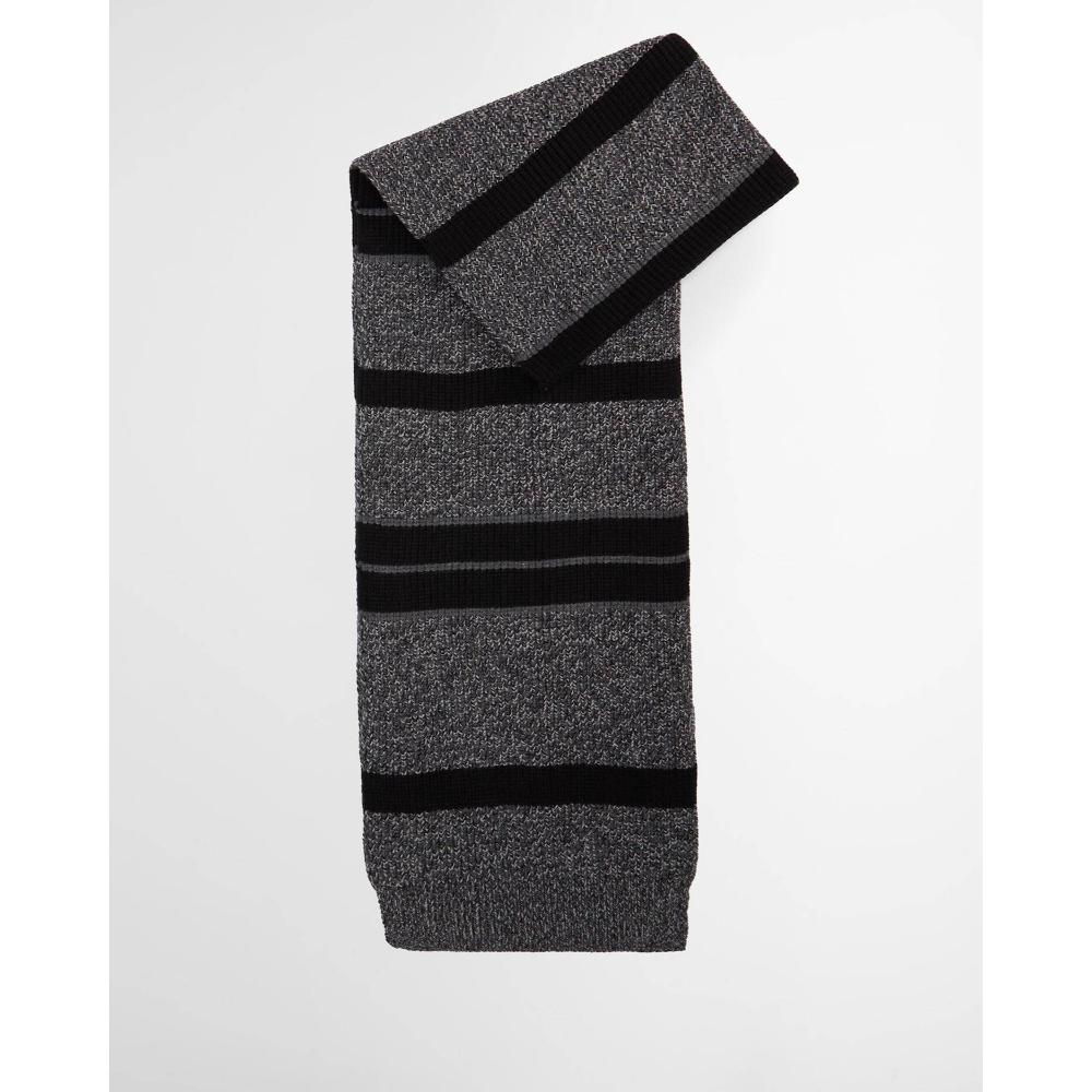 Barbour Boston Beanie & Scarf Gift Set Black Grey Uomo