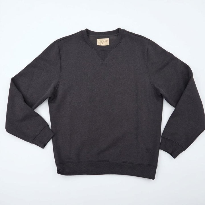 Blker Felpa Girocollo Comfort Minimal Antracite Black Uomo