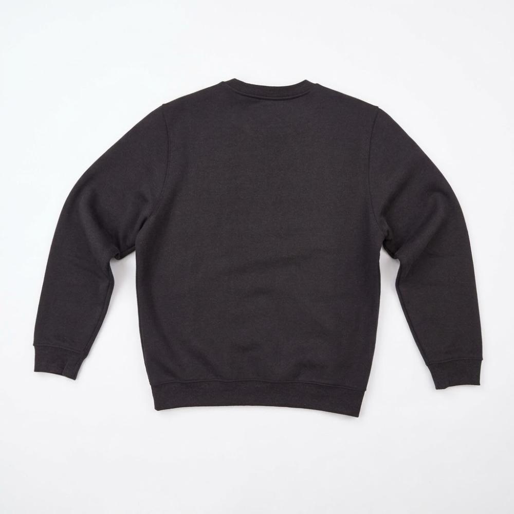 Blker Felpa Girocollo Comfort Minimal Antracite Black Uomo