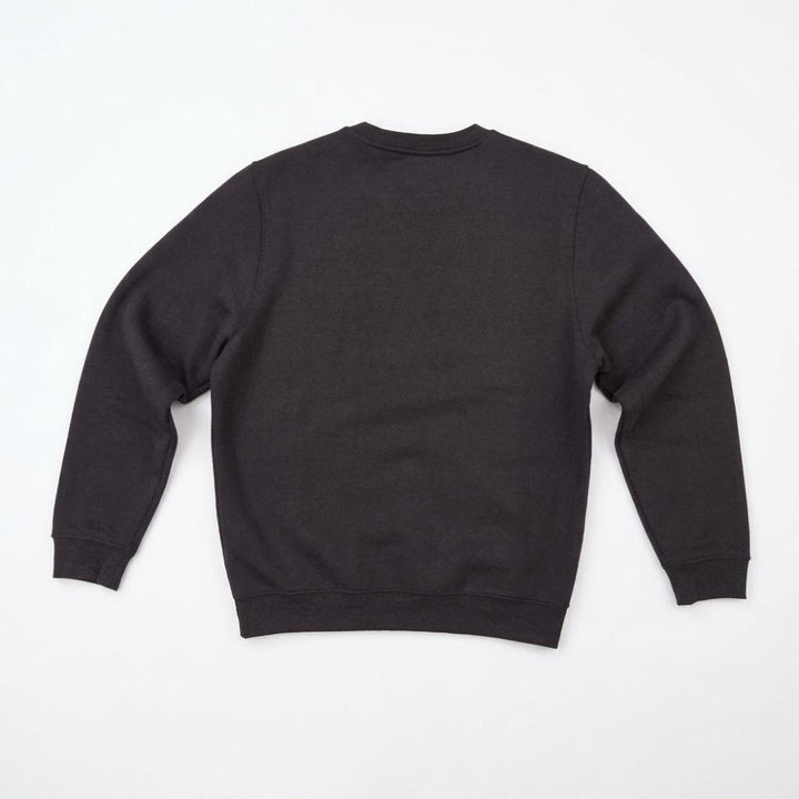 Blker Felpa Girocollo Comfort Minimal Antracite Black Uomo